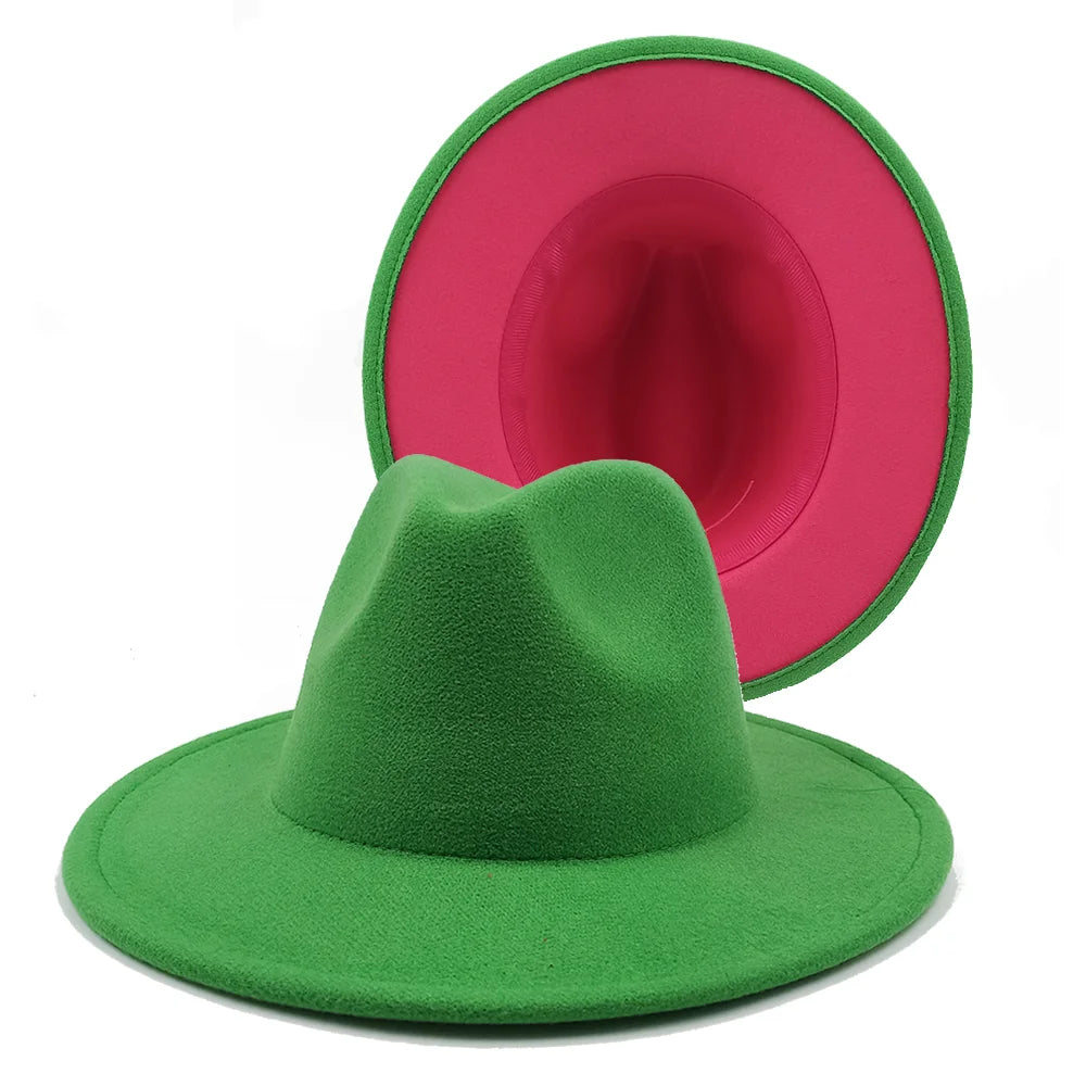 Chapeau Fedora à larges bords pour hommes et femmes, chapeau en feutre ander, chapeau d'église, laine douce, grande taille, DN, britannique, 60cm