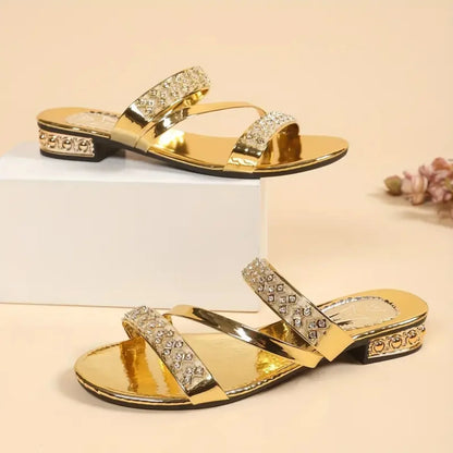 Summer Women Slippers Square Head Snake Pattern Shoes New Flat Bottom Slippers Women Transparent Belt Sandals Slides Women