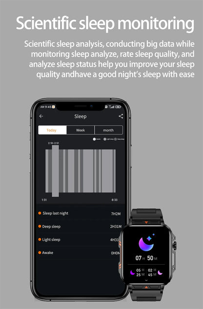 2024 nouveau 1.95 extérieur militaire homme montre intelligente hommes Bluetooth appel Smartwatch hommes pour Android IOS IP68 étanche Ftiness montres