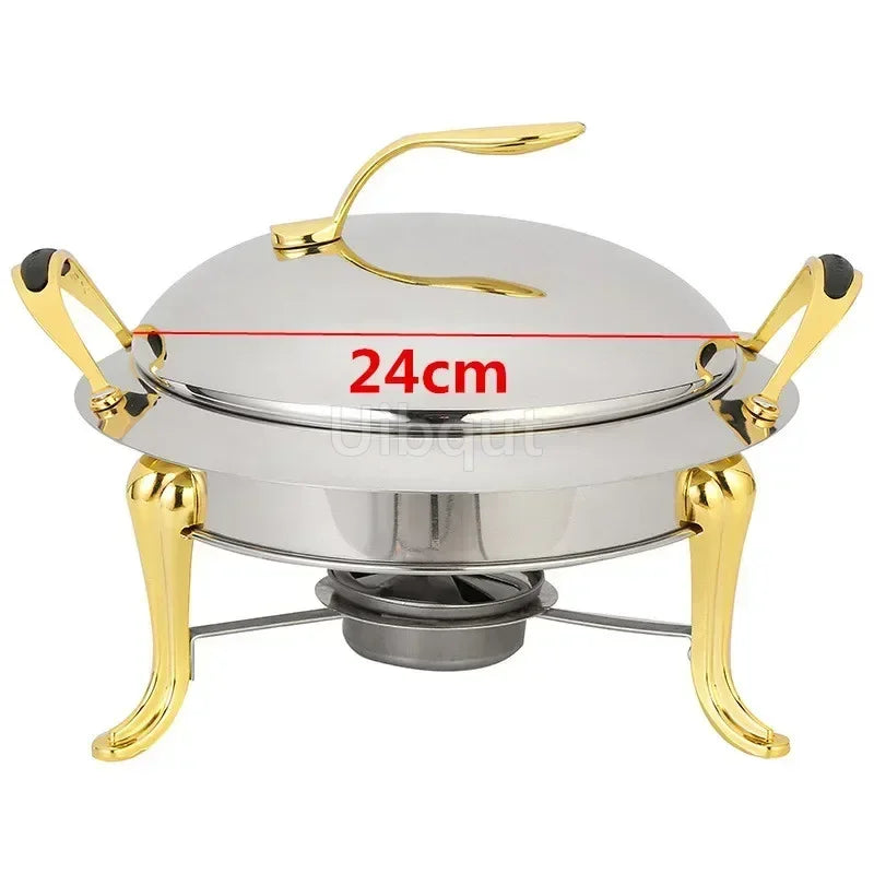 Pot à alcool en acier inoxydable, or sec, petit marmite, restaurant, hôtel, ménage commercial, shabu, pot à frire, réchaud de mariage
