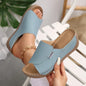 Femmes chaussons compensés été 2025 nouvelle mode pantoufles bout ouvert respirant sandales confortable boucle femme chaussures diapositives femmes