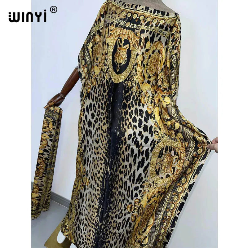WINYI-Robe de Soirée Élégante et Surdimensionnée pour Femme, Caftan à Imprimé Africain, Nouvelle Mode 2022