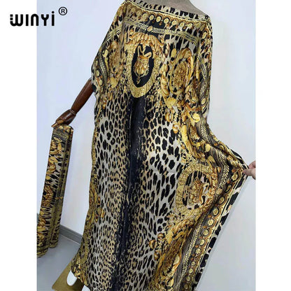 WINYI-Robe de Soirée Élégante et Surdimensionnée pour Femme, Caftan à Imprimé Africain, Nouvelle Mode 2022