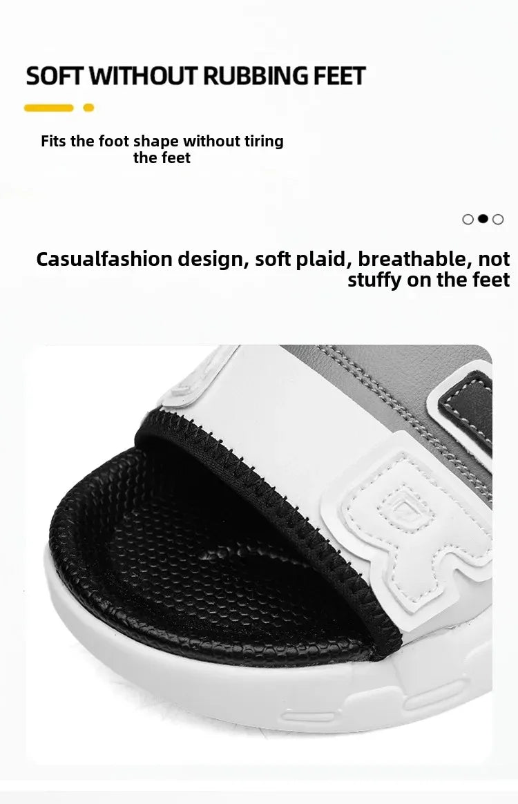 CasualPlus Size chaussons pour hommes pantoufles de sport d'été coussin d'air pour hommes chaussures de plage à fond épais matériau EVA