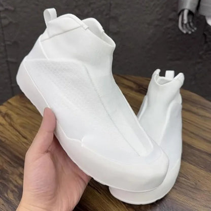 Hommes printemps mode extérieur chaussures de marche respirant confortable loisirs bout rond couleur unie sans lacet hommes chaussures en tissu décontracté