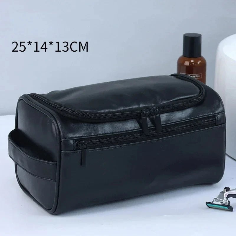Trousse de toilette en cuir pour hommes et femmes, Kit Dopp, trousse de toilette suspendue pour hommes, trousse de toilette de voyage pour voyager, grand sac à cosmétiques pour T