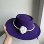 Chapeau Fedora de Style français pour femmes, chapeau en feutre à bord large de 10CM, Derby d'hiver et d'automne, chapeaux de Jazz de mariage