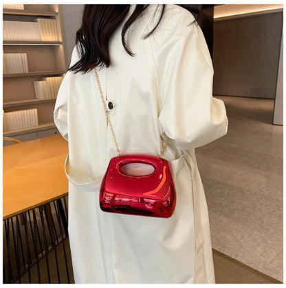 Sac à main hobo en acrylique doré pour femme, sac à main de plage transparent, sac à main de soirée, poignée supérieure ronde, fête de mariage, designer de luxe