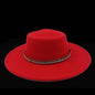 Chapeau fedora rose 8cm, haut convexe concave, chapeau de jazz pour femmes et hommes, chapeau fedora classique à dessus plat