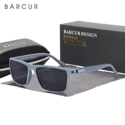 BARCUR Design-Lunettes de soleil polarisées TR90 pour homme et femme, accessoire de sport léger, protection UVAB