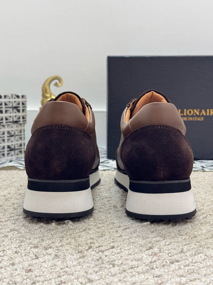 BILLIONAIRE BLSK CPRT chaussures peau de vache 2025 nouvelle broderie mode qualité confort mouvement hommes taille européenne 39-45 chaussures noires