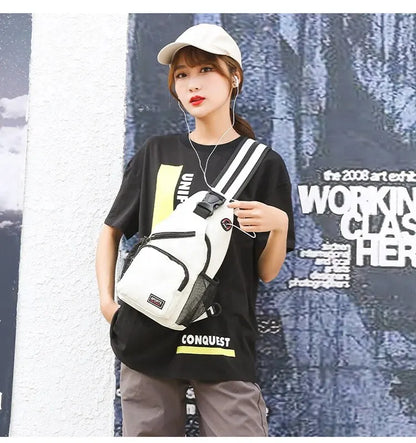 Sac de poitrine Oxford pour femme, sac à dos étanche, sac à bandoulière multifonctionnel, grande capacité, décontracté, gril, nouveau