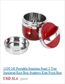 Boîte à lunch portable de grande capacité avec chauffage, récipient alimentaire en acier inoxydable, boîte à lunch thermos pour enfants, boîte à bento