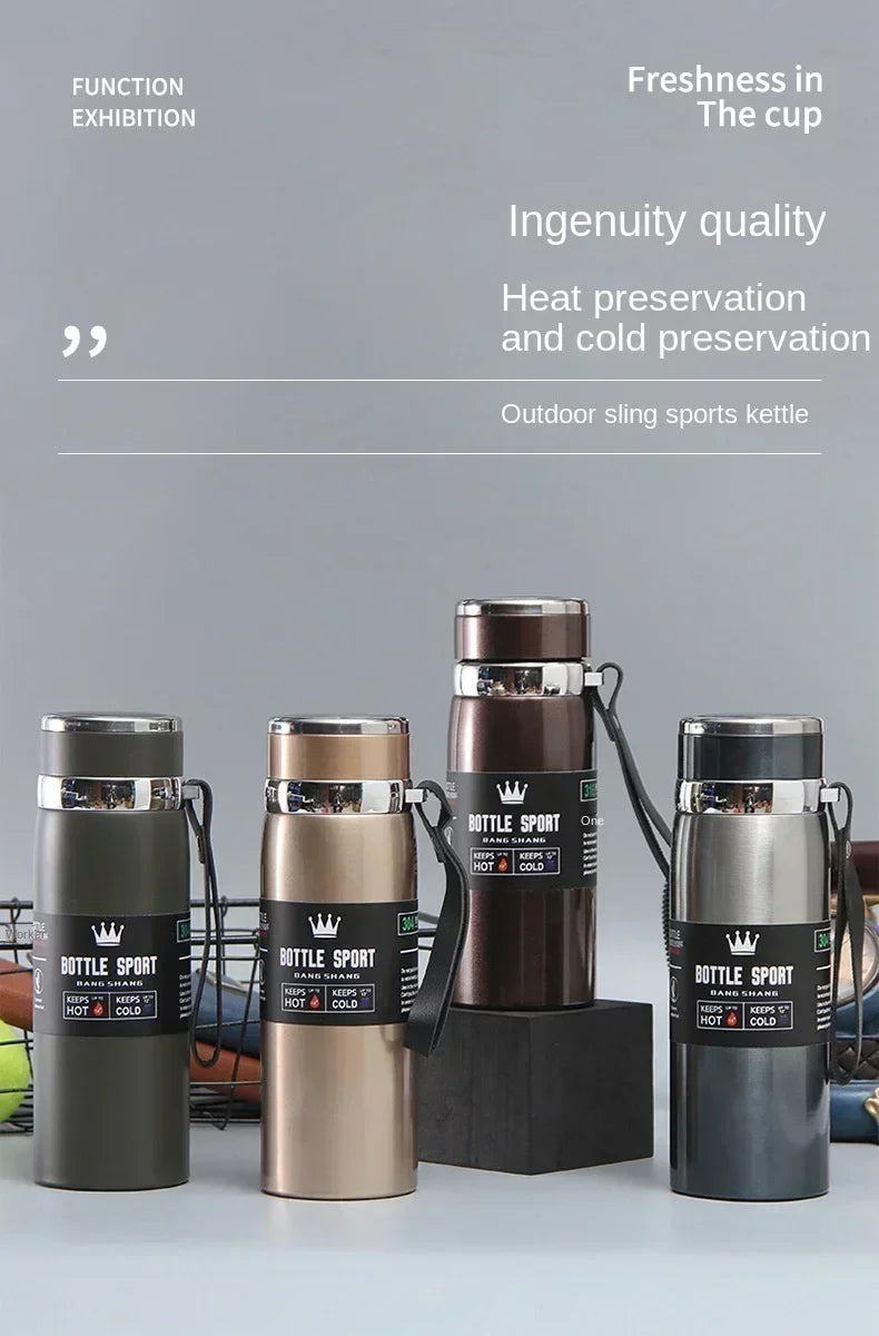 Bouteille d'eau thermique garder la bouteille d'eau froide et chaude Thermos pour café thé flacons sous vide bouteille Thermos en acier inoxydable cadeaux