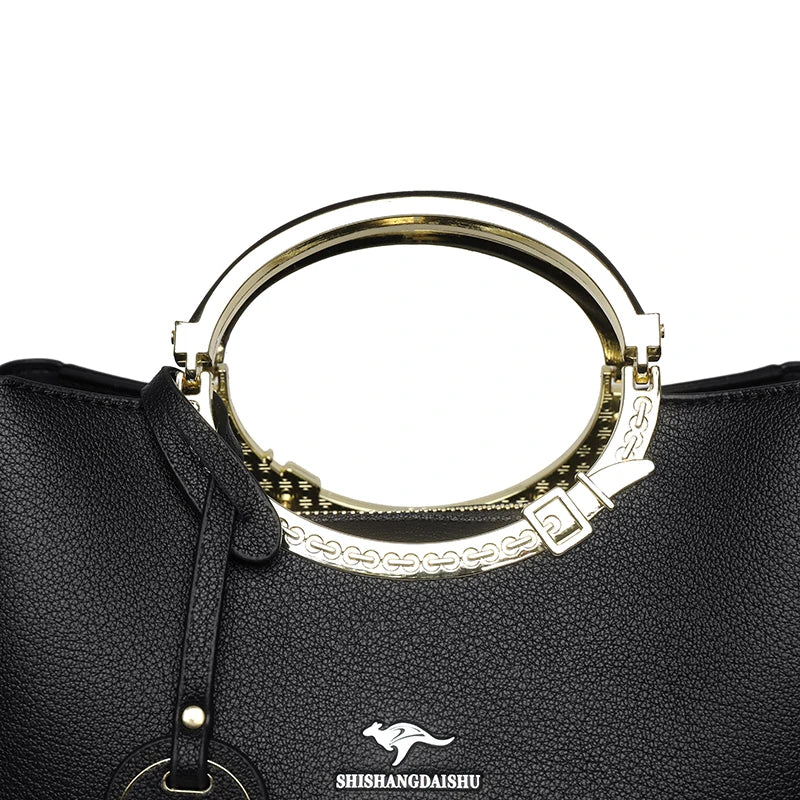 Sac à Main de Luxe en Cuir Souple pour Femme, Fourre-Tout de Grande Capacité à 3 Couches, de Styliste, de Bonne Qualité