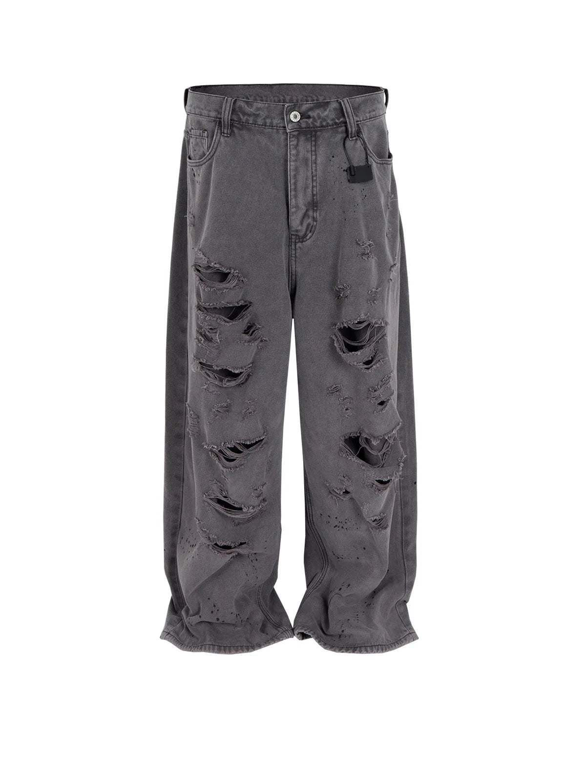 MIJKO jean Baggy délavé pour hommes Streetwear Hip Hop grand jean détruit pantalon en Denim droit