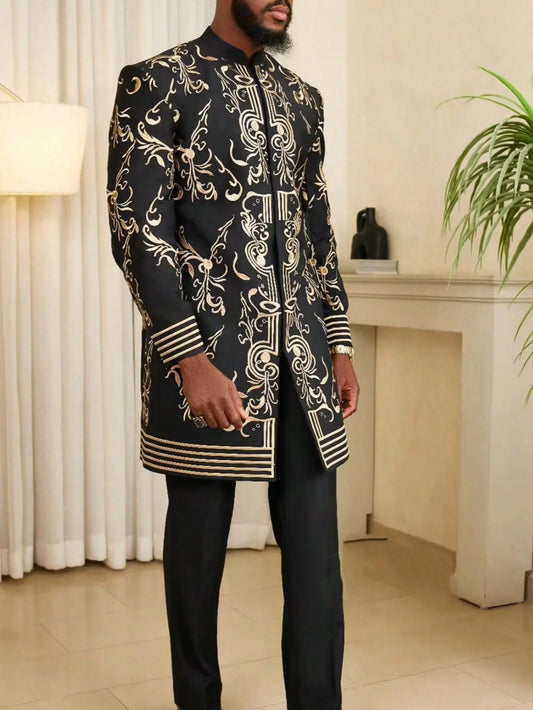 Survêtement imprimé en 3D pour hommes, vêtements africains traditionnels, robes de soirée, tenues caftan, mode, 2025