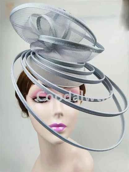 Chapeau Fascinateur Élégant pour Femme, Robe Formelle, Pièce de Sauna de Mariage, Pince à Cheveux pour Dames, Vincd'Église, Casquette de Pilulier en Maille avec Bande de Sauna, Nouveau