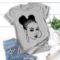 Fille africaine imprimer t-shirt femmes à manches courtes col rond t-shirt ample été femmes t-shirt hauts Camisetas Mujer