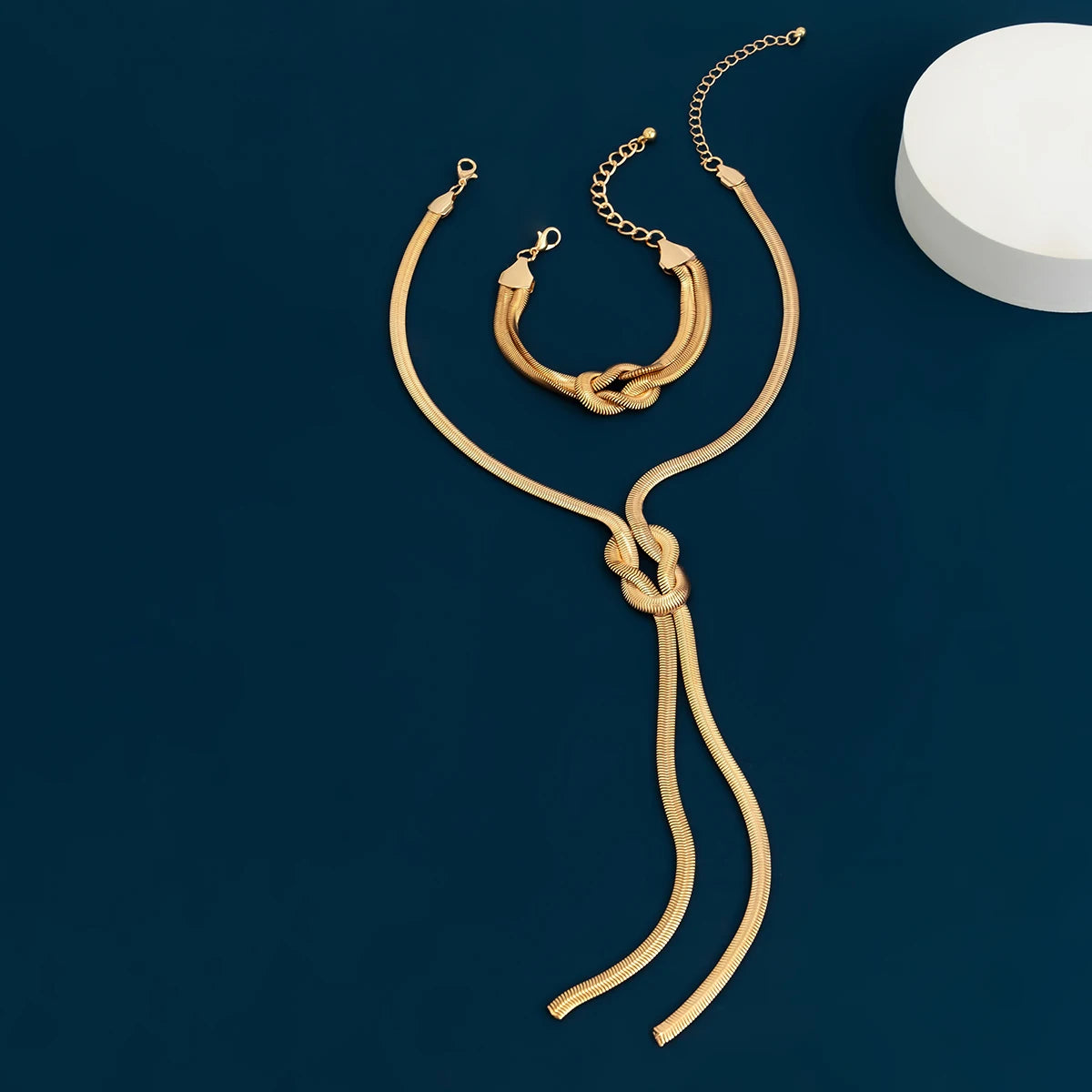 2 pièces/ensemble Sexy lisse longue serpent torsadé chaîne collier Bracelet pour femmes Vintage Goth gland tour de cou Y2K bijoux accessoires nouveau