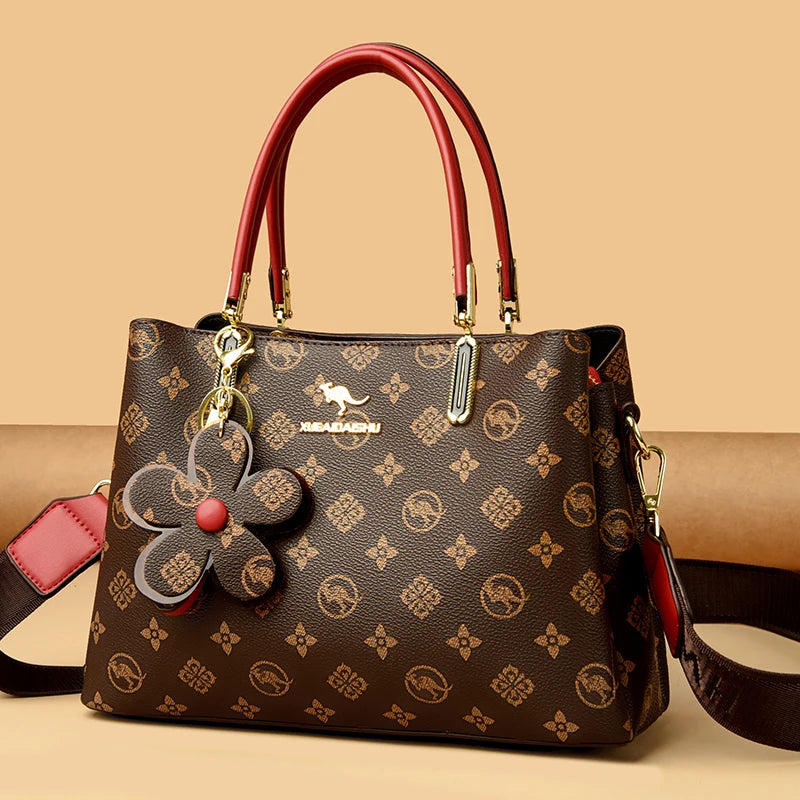 Sacs à poignée supérieure imprimés pour femmes, Sac à main en cuir de bonne qualité, Sac à bandoulière de luxe de styliste pour dames, Sac de banlieue