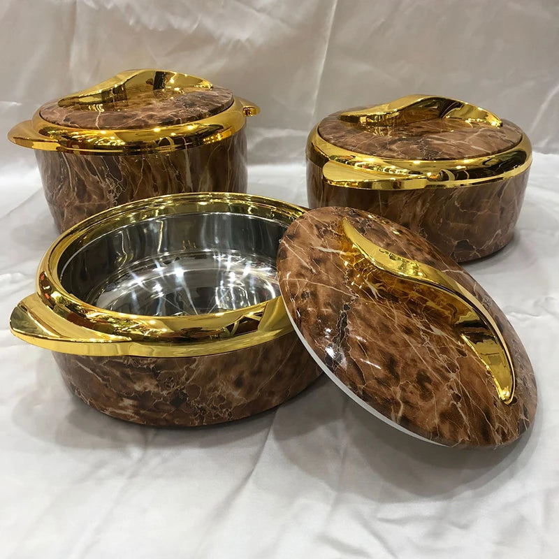 Boîte d'isolation alimentaire, ensemble de 3 pièces, 1,5 l, 2l, 2,5 l, chauffe-aliments, Pot chaud isolé thermique, boîte à déjeuner pour événement du Ramadan, pour mariage, fête de famille