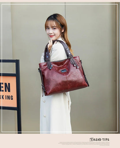 Sac fourre-tout décontracté pour femmes, sacs à main en cuir souple, sacs à bandoulière Vintage de grande capacité, nouvelle mode 2023