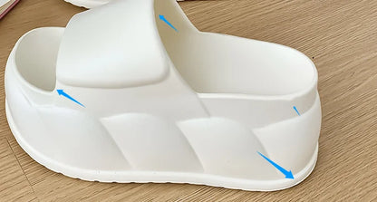 Sandales d'été à talons hauts de 7 cm pour femmes, mules à talons épais, tongs EVA, chaussures de maison, pantoufles à plateforme d'extérieur, nouvelle collection