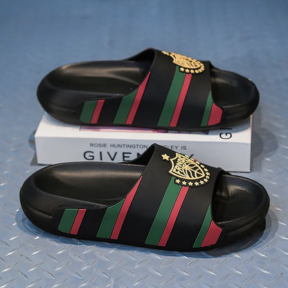 YRZL pantoufles pour hommes léger antidérapant EVA diapositives grande taille chaussures de plage d'été confortable mode sandales à semelle épaisse pour hommes