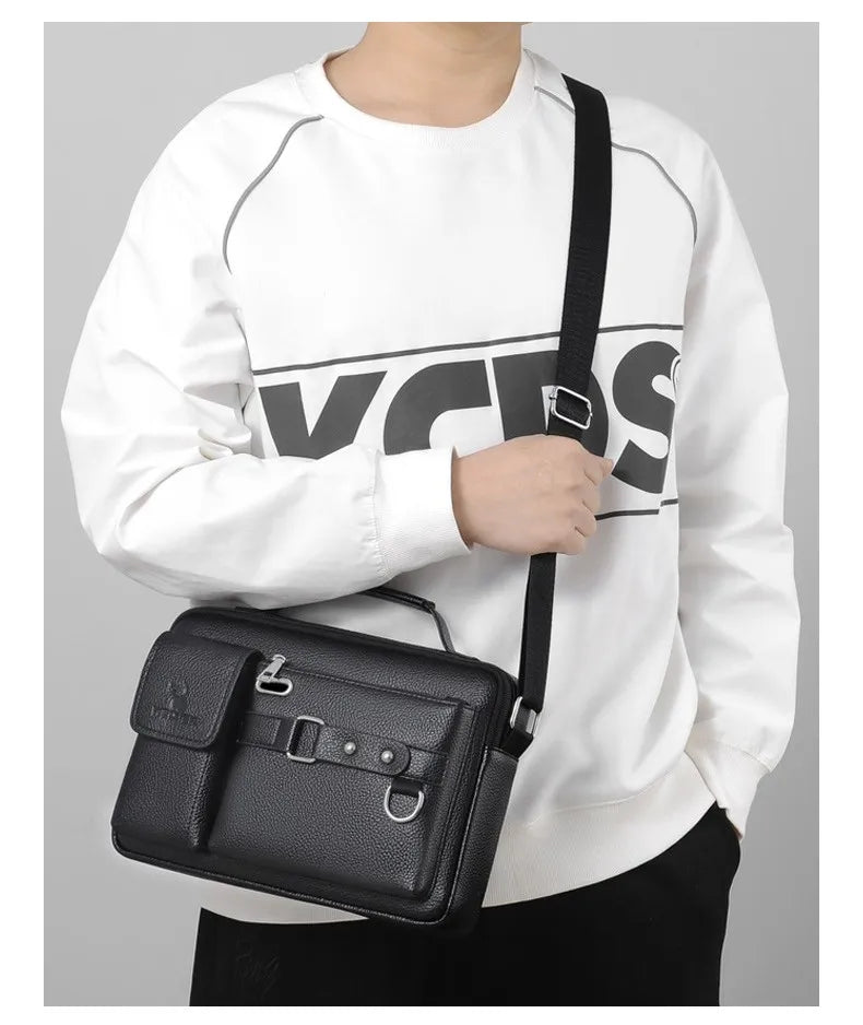 Sac à bandoulière en cuir PU pour hommes, sacs de poitrine imperméables, sacs de voyage, sacoches à la mode, offre spéciale