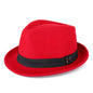 Hommes hiver épais chaud feutre Fedora chapeaux laine Gentleman Jazz casquette homburg mâle classique à bord étroit chapeau haut-de-forme