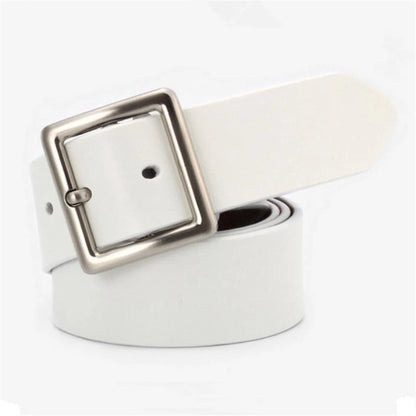 RAINIE SEAN – ceinture blanche en cuir véritable pour femme, avec boucle ardillon, en peau de vache, rouge, noir, Camel
