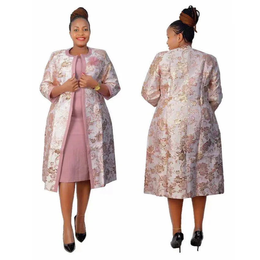 Ensemble 2 pièces de robes africaines pour femmes, imprimé floral, traditionnel dashiki musulman, mode abaya boubou, robe vide afrique