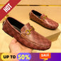 Nouveaux mocassins en cuir véritable hommes Design mocassin mode sans lacet doux plat chaussures décontractées pour hommes chaussures pour homme chaussures de bateau faites à la main