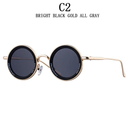 Lunettes De Soleil rondes Steampunk hommes Vintage Punk lunettes De Soleil femmes à la mode rétro lunettes De mode Gafas De Sol Hombre Lunette Soleil Femme
