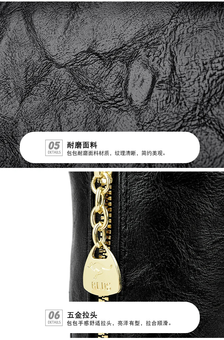 Sac à main décontracté en cuir souple pour femmes, sacs à bandoulière, nouvelle mode imprimée, fourre-tout pour dames, 2024