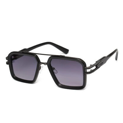 2025 Steam Punk lunettes De soleil rétro carré hommes femmes mode Double faisceau lunettes unisexe cadre en métal nuances à la mode Oculos De Sol