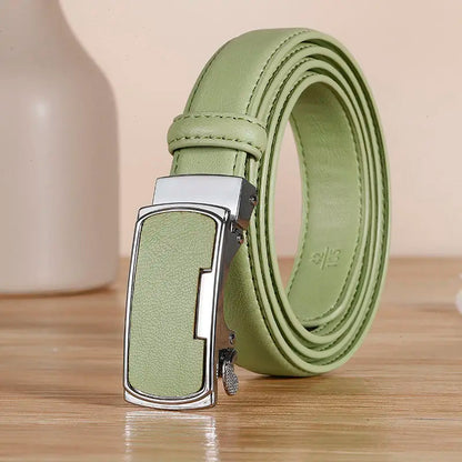 Ceinture de mode coréenne pour femmes, fine, étroite, art, couverture de taille, blanc, orange, bleu, vert, jaune, rouge, designer, ceinture automatique, nouveau