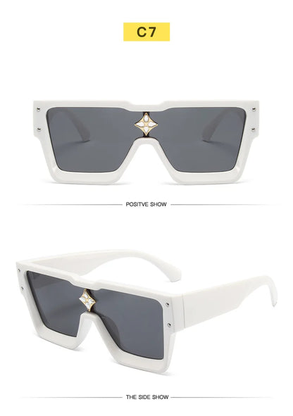 Lunettes de soleil Cyclone de luxe élégantes pour hommes et femmes, lunettes de soleil carrées de styliste pour la conduite d'aviation, nuances de mode UV400