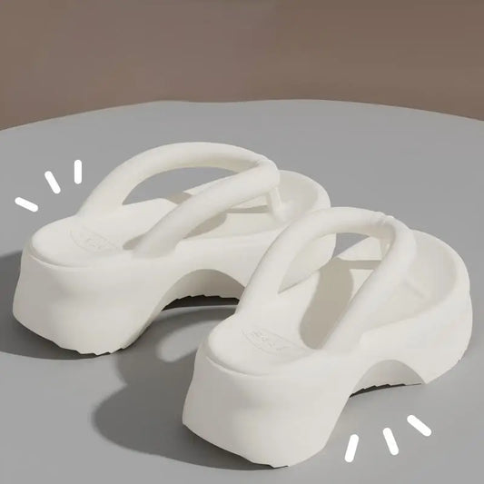 Tongs à semelles épaisses pour femmes, tongs de plage en plein air à la mode pour femmes, nouvelle collection été
