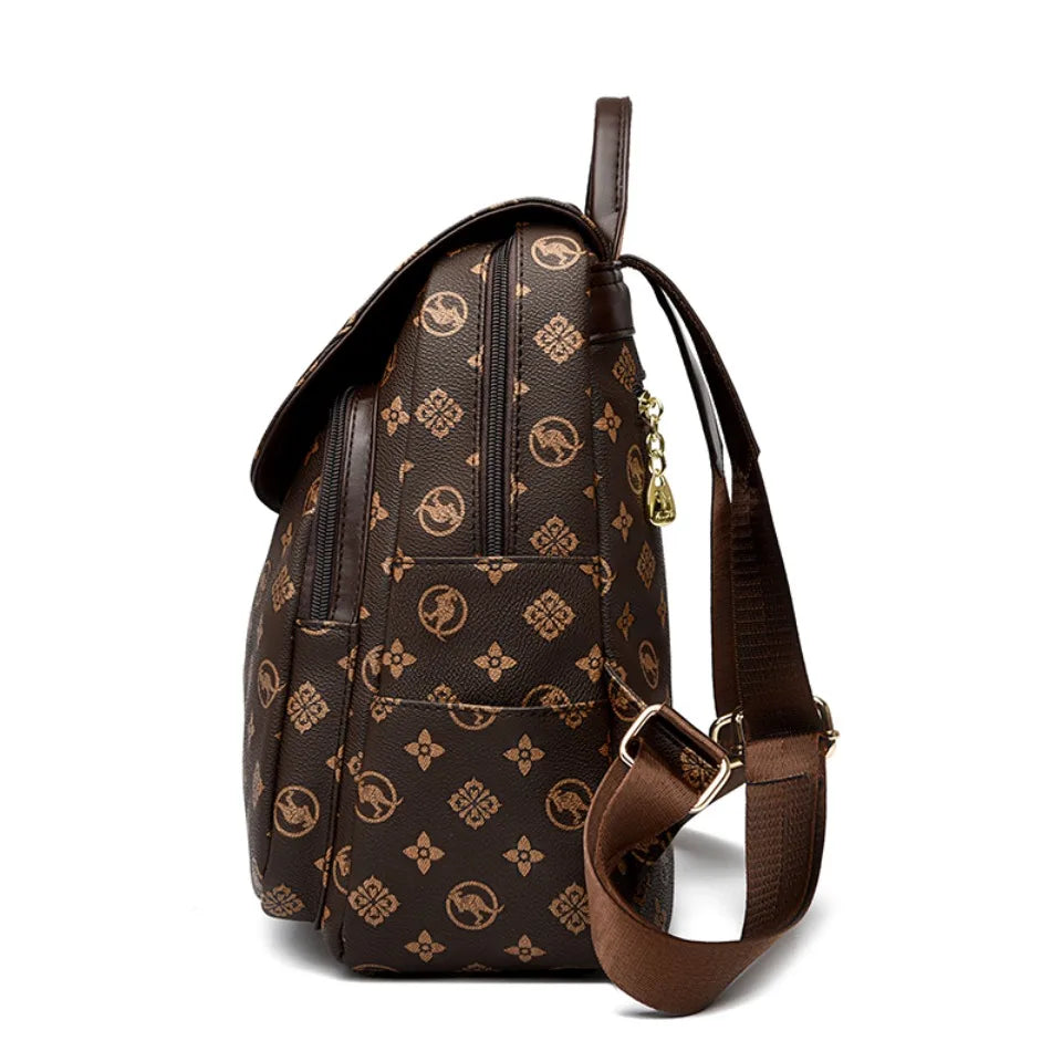 Sacs à Dos imprimés kangourou classiques Sac à Dos en Cuir Pu pour femmes Sac d'école à bandoulière pour mère Sacs à Dos Sac de transport A Dos