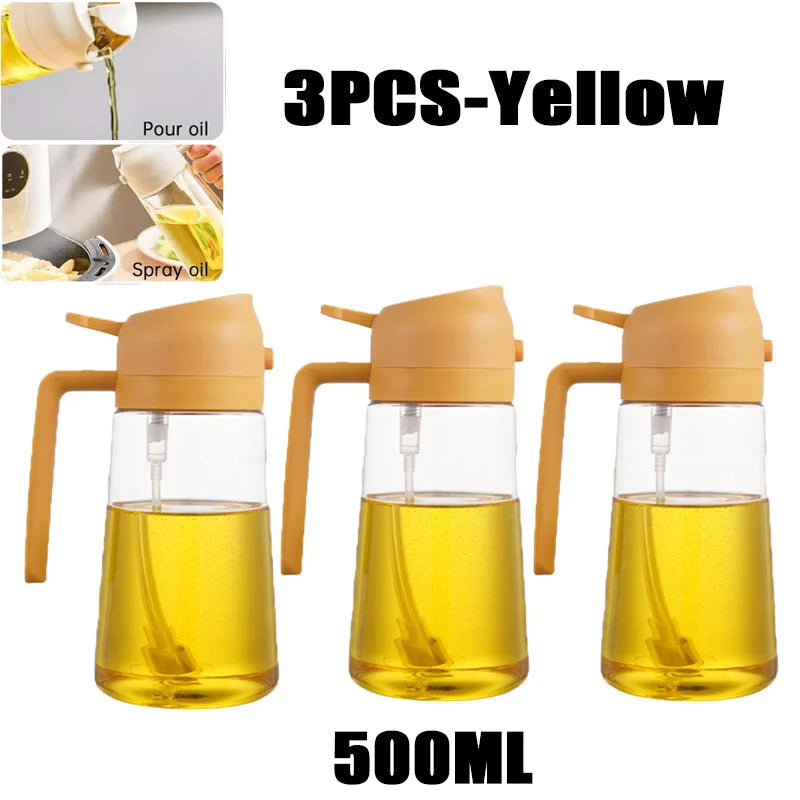 200/300/500ml bouteille de pulvérisation d'huile BBQ cuisson pulvérisateur d'huile d'olive cuisine cuisson huile Spray bouteille vide bouteille de vinaigre brosse à huile