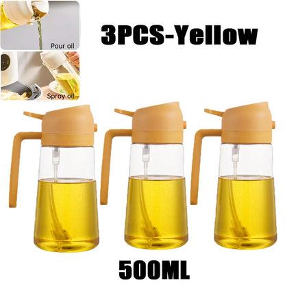 200/300/500ml bouteille de pulvérisation d'huile BBQ cuisson pulvérisateur d'huile d'olive cuisine cuisson huile Spray bouteille vide bouteille de vinaigre brosse à huile