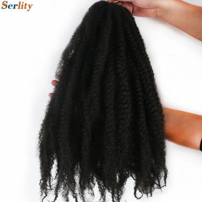 Marley Twist cheveux tressés pré - étirés pack de 1 - 6 ombre boucles africaines crochet cheveux tressés pour faux locs Jumbo Marley Twist cheveux
