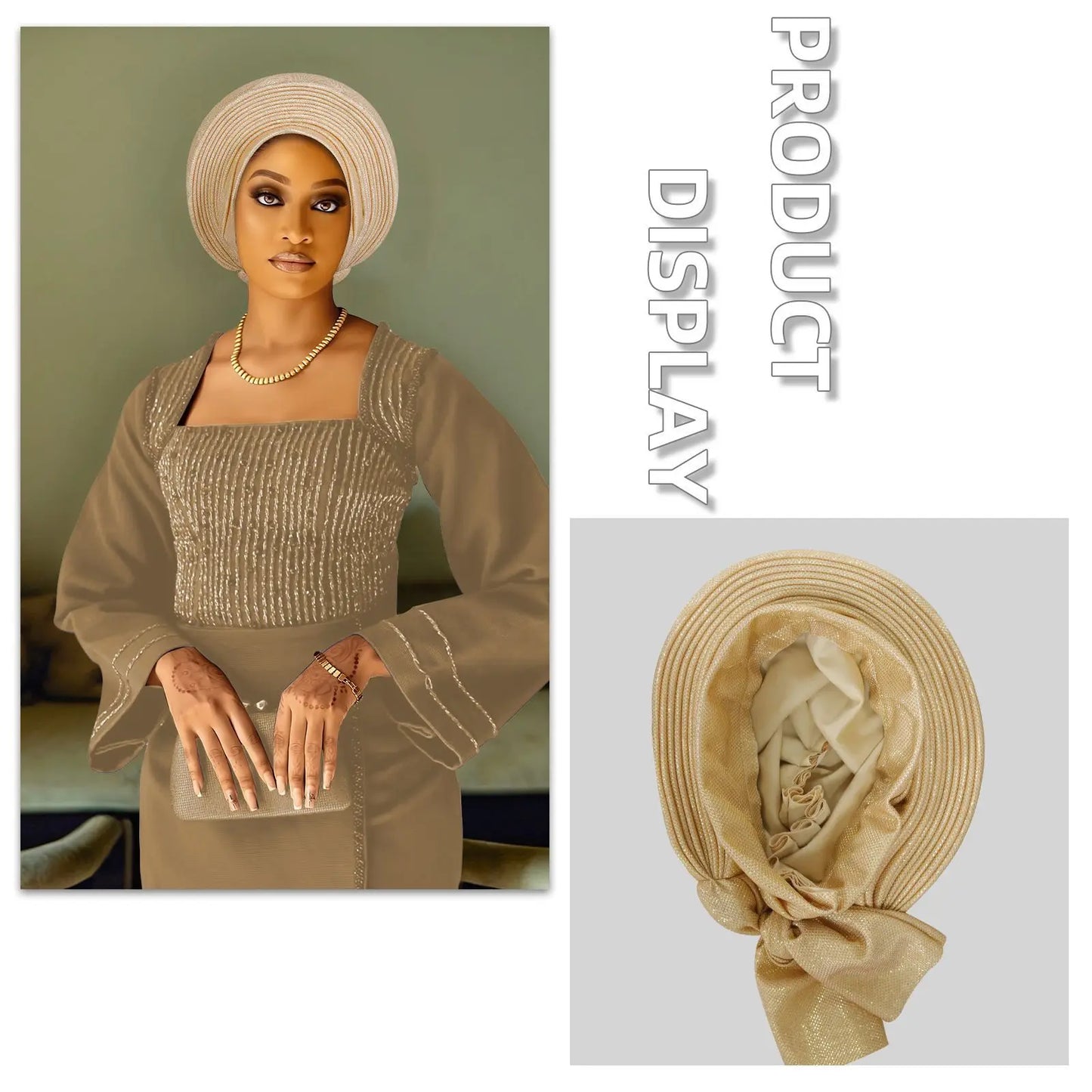 Casquette Turban plissée pour femmes africaines déjà fabriquées Auto Gele femme bandeau Nigeria dame chapeaux chapeau fête de mariage chapeaux