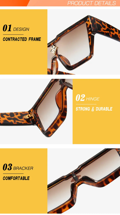 Lunettes de soleil Cyclone de luxe élégantes pour hommes et femmes, lunettes de soleil carrées de styliste pour la conduite d'aviation, nuances de mode UV400