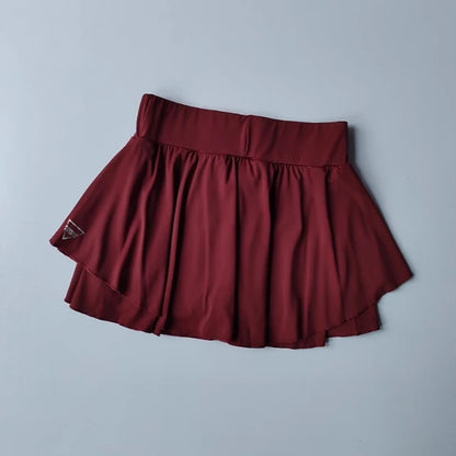 Jupe courte de sport pour femmes, fausse demi-jupe de course deux pièces, séchage rapide, blocage des hanches, anti-éblouissement, tennis respirant