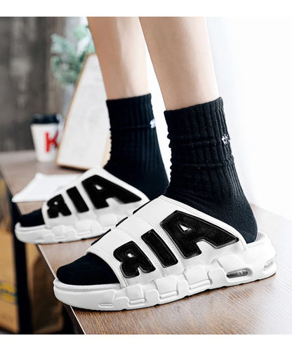 Nouveaux hommes d'été pantoufles homme coussin d'air pantoufles de créateur tongs pour hommes doux antidérapant pantoufles de sport pour hommes Chanclas Hombre