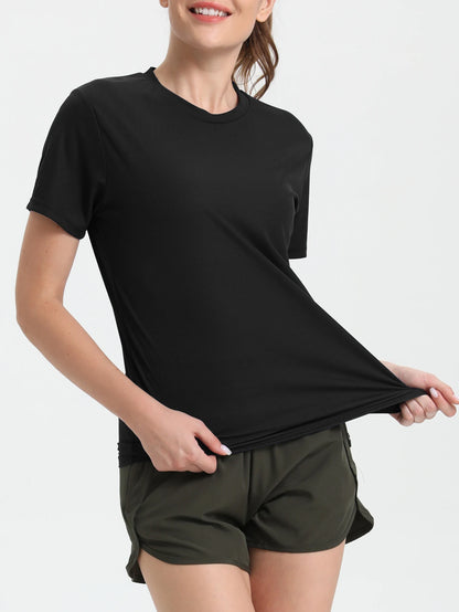 T-Shirt de Sport ultraléger à séchage rapide pour femmes, couleur unie, léger et respirant, chemise de Compression de gymnastique de course