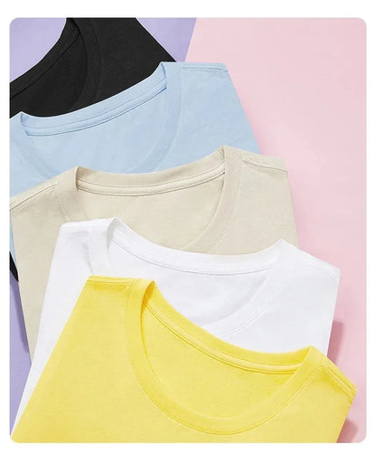 T-shirt manches courtes homme, uni et décontracté, 100% coton, 12 pièces, été